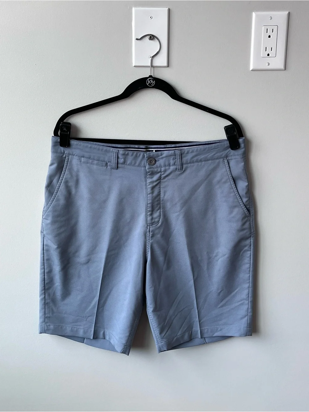 Johnnie-O Mulligan Performance Golf Shorts 9” Men’s 34 Gray Flat Front JMSH1070